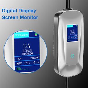 10A UK 3 PIN Plug To Type 1/ Type 2 محطة شحن EV Wallbox المحمولة للسيارات الكهربائية / PHEV 10