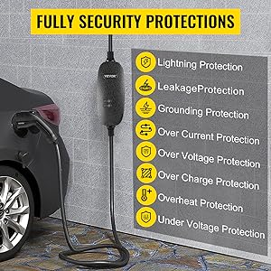 شاحن سيارة كهربائية محمول 16A 32A شاحن سيارة كهربائية متنقل نوع 1 نوع 2 كابل شحن سيارة كهربائية مستوى 2 شاحن سيارة كهربائية 6