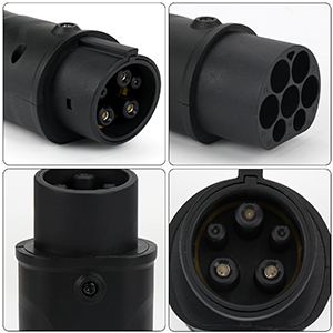 نوع 2 إلى نوع 1 محول EVSE IEC 62196 إلى SAE J1772 محول شاحن السيارة الكهربائية 6