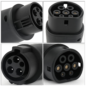 نوع 1 إلى نوع 2 محول شحن EV SAE J1772 إلى IEC62196 32A 250V 8KW 3