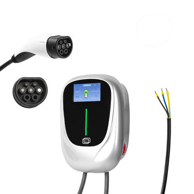 محطة شحن الكهرباء الذكية المرتفعة على الحائط 7KW 11kW 22kW نوع 1 نوع 2 محطة شحن الكهرباء مع تطبيق / RFID / WIFI / Bluetooth