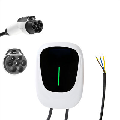 وول بوكس 7.4 كيلوواط من النوع 2 مع محطة شحن السيارات الكهربائية التي تدعم الاتصال القياسي بالبلوتوث و واي فاي ، شاحن مرحلة واحدة IEC 62196-2 ، كابل 32A 6M